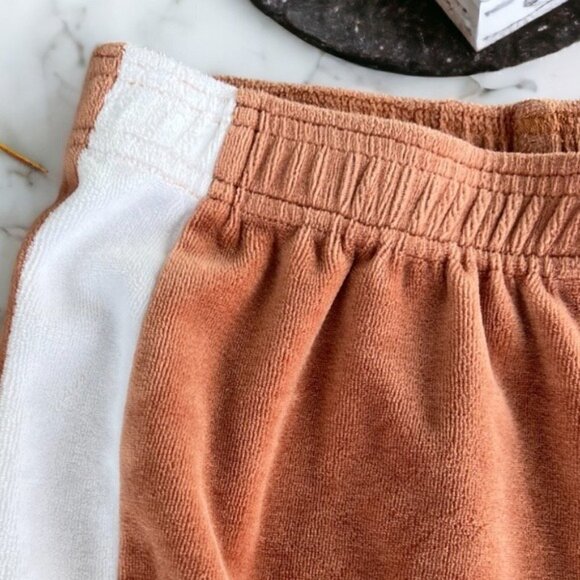 Monrow Velour High Waist Vintage Sweatpants Size XS Dry Rose Natural MSRP $158 - Picture 12 of 14
